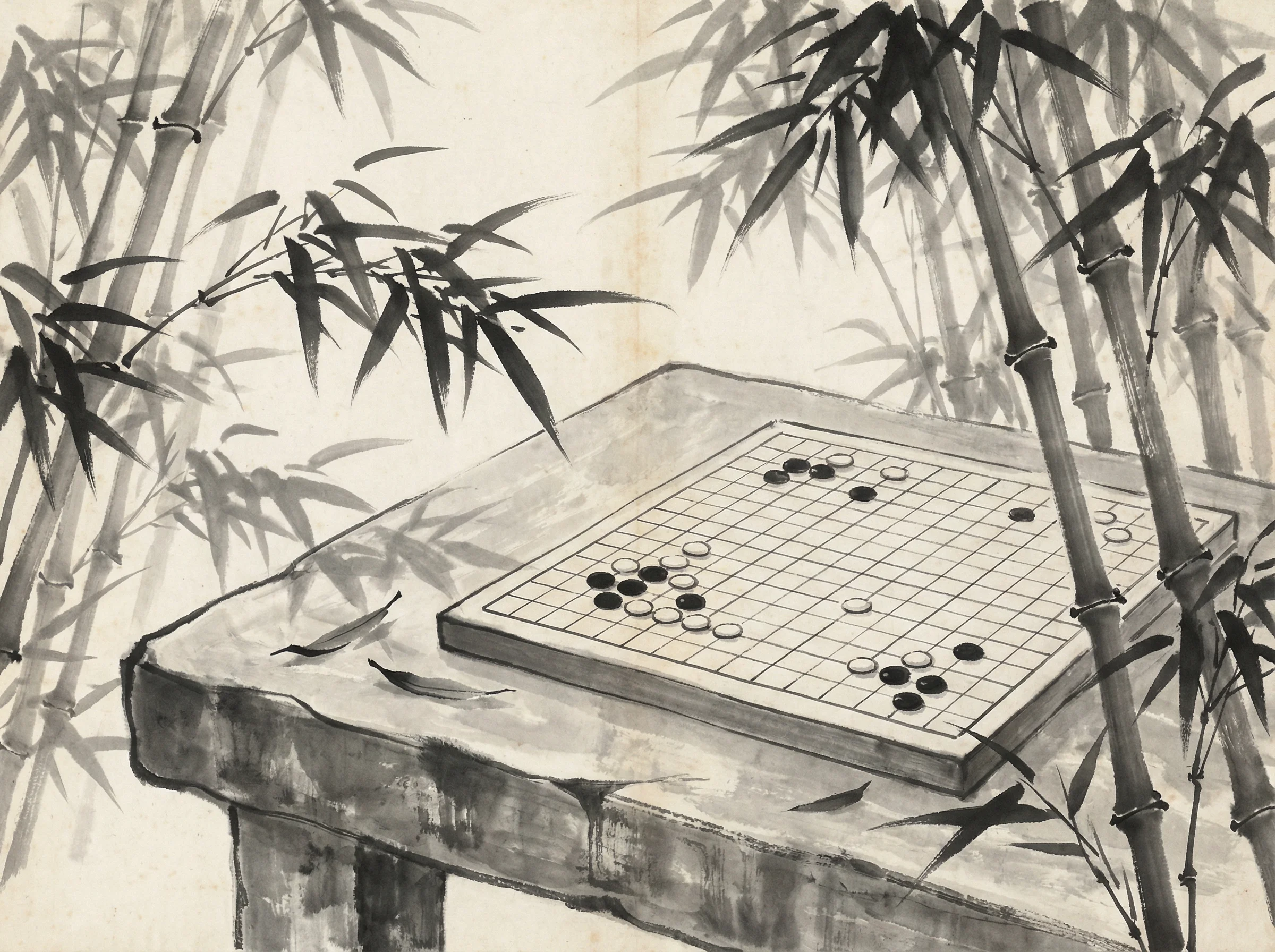 竹林棋盘上的 抢庄牛牛 经典布局